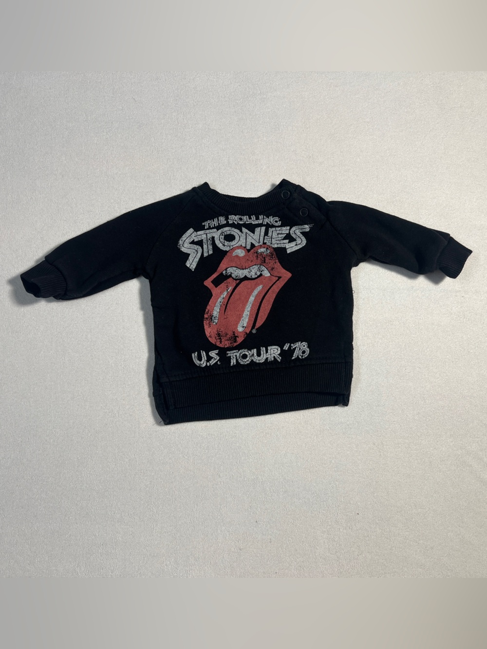 The Rolling Stones Baby Graphic Sweatshirt US Tour '78 Black Newborn